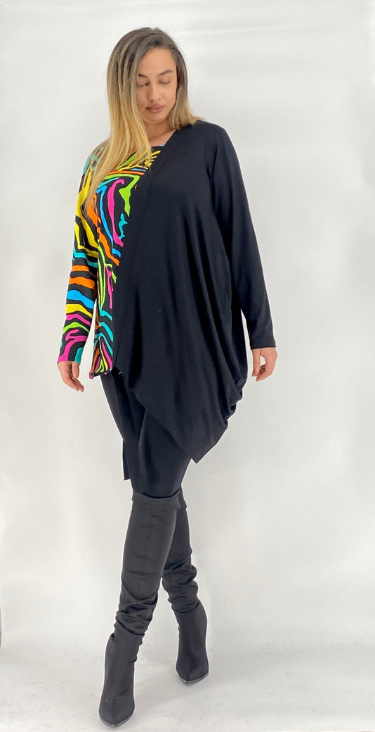 Bluza Rhea B124 jerse negru multicolor