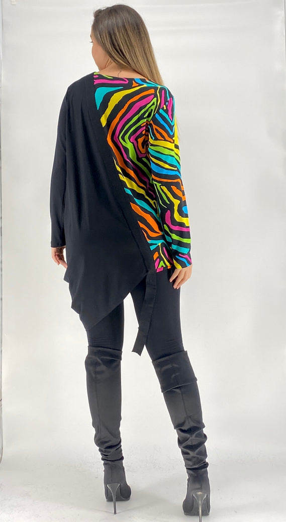 Bluza Rhea B124 jerse negru multicolor